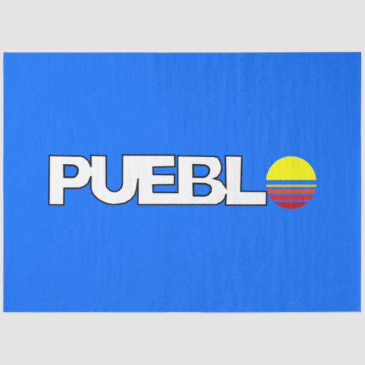 De vlag van Pueblo (Colorado) Tissuepapier (Voorkant)