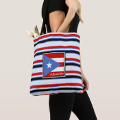 De vlag van Puerto Rico en Stripes gepersonaliseer Tote Bag (Dichtbij)