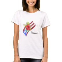 De vlag van Puerto Rico met flor de maga boricua