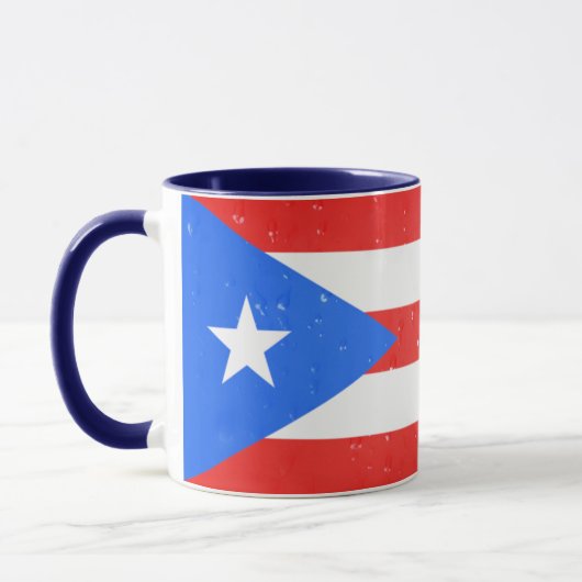 De vlag van Puerto Rico met Raindrops, de Mok van (Links)