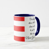 De vlag van Puerto Rico met Raindrops, de Mok van (Voorkant rechts)