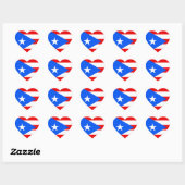 De vlag van Puerto Rico/Ricaanse Republiek. Vereni Hart Sticker (Vel)