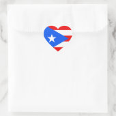 De vlag van Puerto Rico/Ricaanse Republiek. Vereni Hart Sticker (Tas)