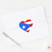 De vlag van Puerto Rico/Ricaanse Republiek. Vereni Hart Sticker (Envelop)