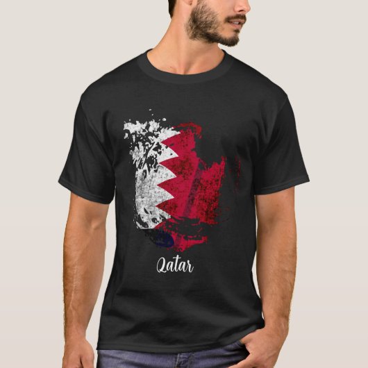 de vlag van Qatar T-shirt (Voorkant)