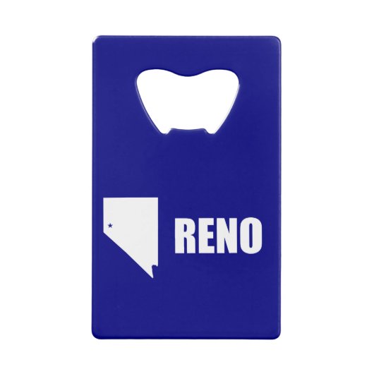De vlag van Reno, Nevada Credit Kaart Bottle Opene Creditkaart Flessenopener (Voorkant)
