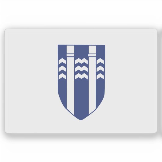 De vlag van Reykjavik, IJsland Sticker (Voorkant)