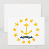 De vlag van Rhode Island Briefkaart (Voorkant / Achterkant)
