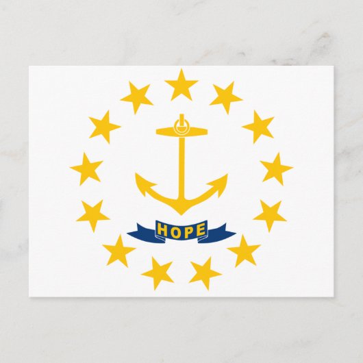 De vlag van Rhode Island Briefkaart (Voorkant)