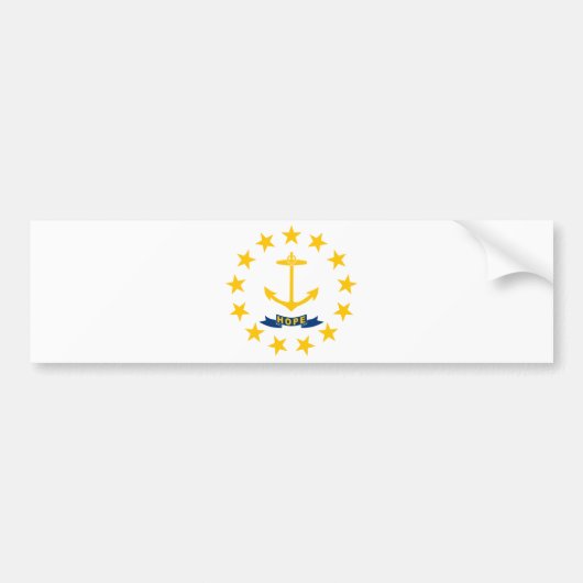 De vlag van Rhode Island Bumpersticker (Voorkant)