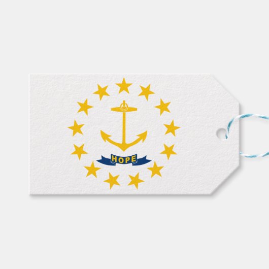 De vlag van Rhode Island Cadeaulabel (Voorkant (Horizontaal))