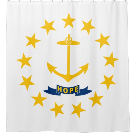 De vlag van Rhode Island Douchegordijn (Voorkant)