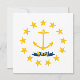 De vlag van Rhode Island Kaart