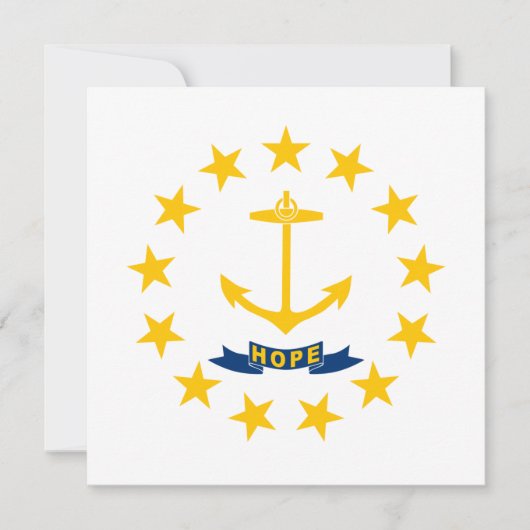 De vlag van Rhode Island Kaart (Voorkant)