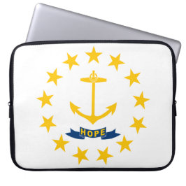 De vlag van Rhode Island Laptop Sleeve