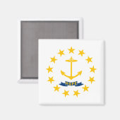De vlag van Rhode Island Magneet (Voorkant / Achterkant)