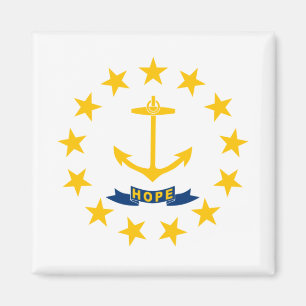 De vlag van Rhode Island Magneet