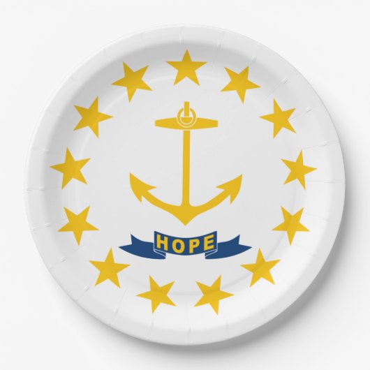 De vlag van Rhode Island Papieren Bordje (Voorkant)
