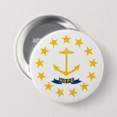 De vlag van Rhode Island Ronde Button 7,6 Cm (Voorkant /achterkant)