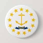 De vlag van Rhode Island Ronde Button 7,6 Cm (Voorkant)