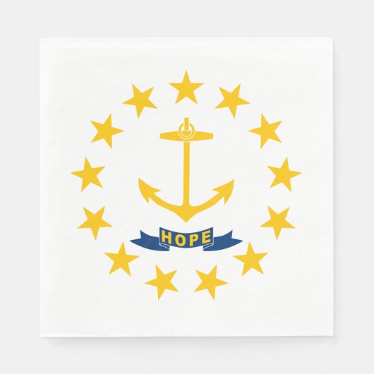 De vlag van Rhode Island Servet (Voorkant)