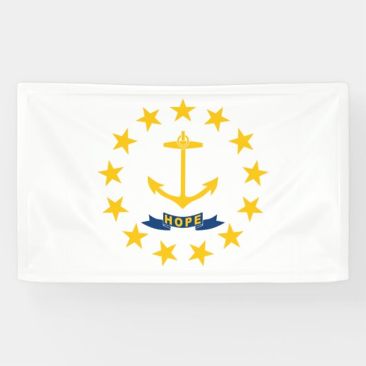 De vlag van Rhode Island Spandoek (Horizontaal)