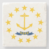 De vlag van Rhode Island Stenen Onderzetter (Voorkant)