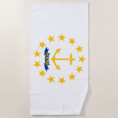 De vlag van Rhode Island Strandlaken (Voorkant)