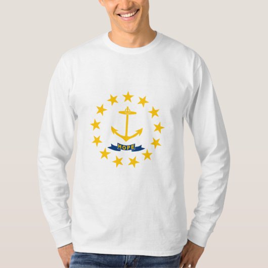 De vlag van Rhode Island T-shirt (Voorkant)