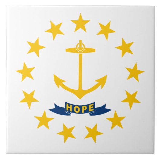 De vlag van Rhode Island Tegeltje (Voorkant)