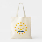 De vlag van Rhode Island Tote Bag (Achterkant)