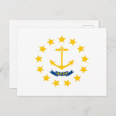 De vlag van Rhode Island, Verenigde Staten van Ame Briefkaart (Voorkant / Achterkant)