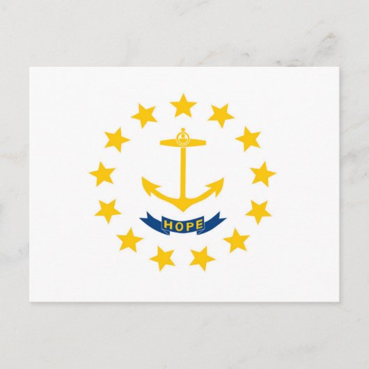 De vlag van Rhode Island, Verenigde Staten van Ame Briefkaart (Voorkant)