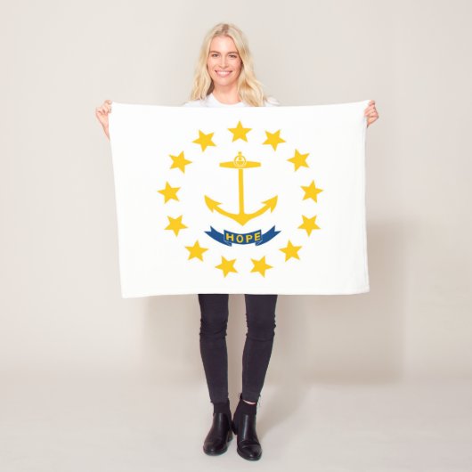 De vlag van Rhode Island, Verenigde Staten van Ame Fleece Deken (In situ)