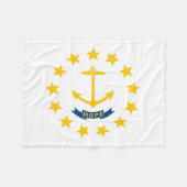 De vlag van Rhode Island, Verenigde Staten van Ame Fleece Deken (Voorkant (Horizontaal))