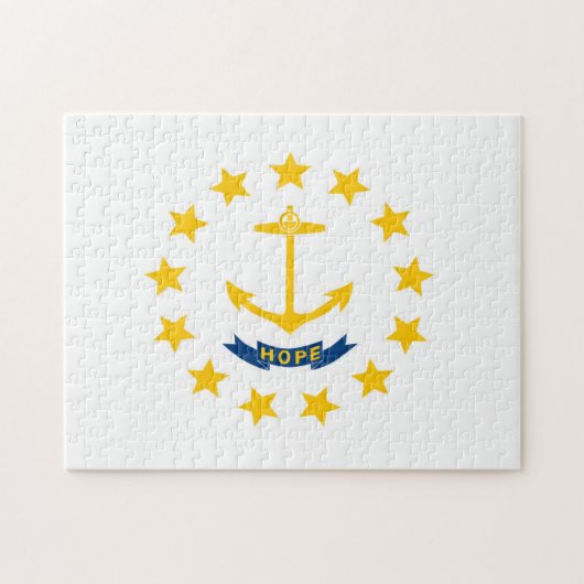 De vlag van Rhode Island, Verenigde Staten van Ame Legpuzzel (Horizontaal)