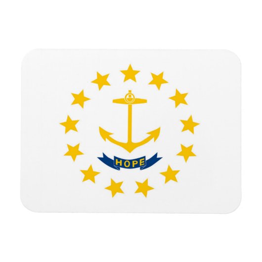 De vlag van Rhode Island, Verenigde Staten van Ame Magneet (Horizontaal)