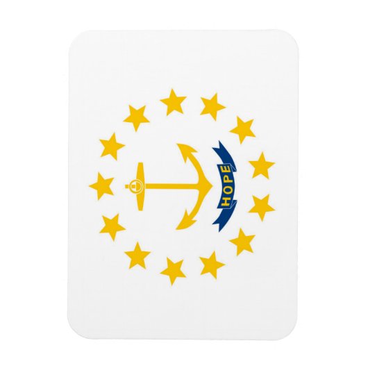 De vlag van Rhode Island, Verenigde Staten van Ame Magneet (Verticaal)