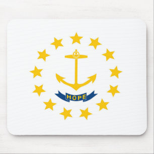 De vlag van Rhode Island, Verenigde Staten van Ame Muismat