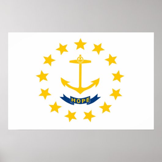 De vlag van Rhode Island, Verenigde Staten van Ame Poster (Voorkant)