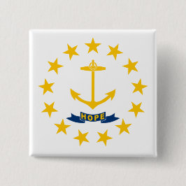 De vlag van Rhode Island Vierkante Button 5,1 Cm