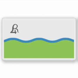 De vlag van Río Cuarto, Argentinië Sticker