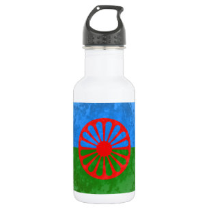 De vlag van Romani Waterfles