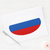 De vlag van Rusland Ovale Sticker (Envelop)