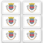 De vlag van Saint Barthelemy Collectie pack van 6 Sticker (Voorkant)