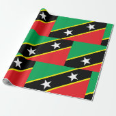 De vlag van Saint Kitts en Nevis Cadeaupapier (Uitgerold)