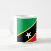 De vlag van Saint Kitts en Nevis Koffiemok (Voorkant links)