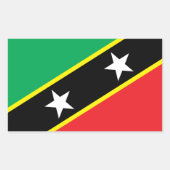 De vlag van Saint Kitts en Nevis Rechthoekige Sticker (Voorkant)