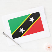 De vlag van Saint Kitts en Nevis Rechthoekige Sticker