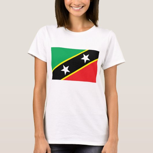 De vlag van Saint Kitts en Nevis T-shirt (Voorkant)